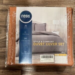 Nestl Rust Orange Twin Duvet Cover